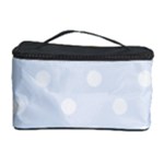 Polka Dots - White on Pastel Blue Cosmetic Storage Case