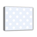 Polka Dots - White on Pastel Blue Deluxe Canvas 14  x 11  (Stretched)