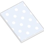 Polka Dots - White on Pastel Blue Large Memo Pads
