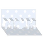 Polka Dots - White on Pastel Blue MOM 3D Greeting Card (8x4)