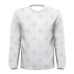 Polka Dots - Pastel Blue on White Men s Long Sleeve T-shirt
