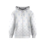 Polka Dots - Pastel Blue on White Kid s Zipper Hoodie