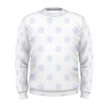 Polka Dots - Pastel Blue on White Men s Sweatshirt
