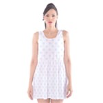 Polka Dots - Pastel Blue on White Scoop Neck Skater Dress
