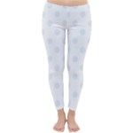 Polka Dots - Pastel Blue on White Winter Leggings