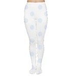 Polka Dots - Pastel Blue on White Women s Tights