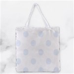 Polka Dots - Pastel Blue on White Grocery Tote Bag