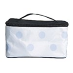 Polka Dots - Pastel Blue on White Cosmetic Storage Case