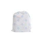 Polka Dots - Pastel Blue on White Drawstring Pouch (S)