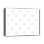 Polka Dots - Pastel Blue on White Deluxe Canvas 16  x 12  (Stretched)