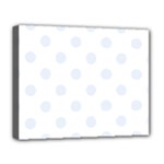 Polka Dots - Pastel Blue on White Deluxe Canvas 20  x 16  (Stretched)