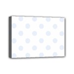 Polka Dots - Pastel Blue on White Mini Canvas 7  x 5  (Stretched)