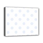 Polka Dots - Pastel Blue on White Canvas 10  x 8  (Stretched)