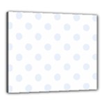 Polka Dots - Pastel Blue on White Canvas 24  x 20  (Stretched)
