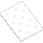 Polka Dots - Pastel Blue on White Large Memo Pads