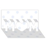 Polka Dots - Pastel Blue on White MOM 3D Greeting Card (8x4)