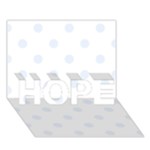 Polka Dots - Pastel Blue on White HOPE 3D Greeting Card (7x5)