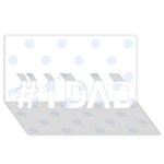 Polka Dots - Pastel Blue on White #1 DAD 3D Greeting Card (8x4)