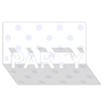 Polka Dots - Pastel Blue on White PARTY 3D Greeting Card (8x4)