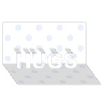 Polka Dots - Pastel Blue on White HUGS 3D Greeting Card (8x4)