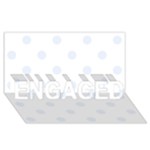Polka Dots - Pastel Blue on White ENGAGED 3D Greeting Card (8x4)