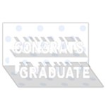 Polka Dots - Pastel Blue on White Congrats Graduate 3D Greeting Card (8x4)