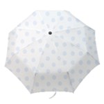 Polka Dots - Pastel Blue on White Folding Umbrella