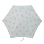 Polka Dots - Pastel Blue on White Mini Umbrella