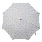 Polka Dots - Pastel Blue on White Hook Handle Umbrella (Medium)