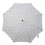 Polka Dots - Pastel Blue on White Hook Handle Umbrella (Large)