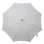 Polka Dots - Pastel Blue on White Hook Handle Umbrella (Small)
