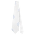 Polka Dots - Pastel Blue on White Necktie (One Side)