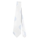 Polka Dots - Pastel Blue on White Necktie (Two Side)