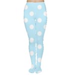 Polka Dots - White on Light Blue Women s Tights