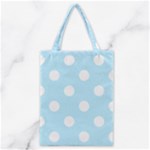 Polka Dots - White on Light Blue Classic Tote Bag