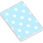Polka Dots - White on Light Blue Large Memo Pads
