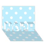 Polka Dots - White on Light Blue HOPE 3D Greeting Card (7x5)