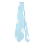 Polka Dots - White on Light Blue Necktie (Two Side)