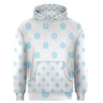 Polka Dots - Light Blue on White Men s Pullover Hoodie
