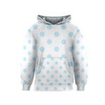 Polka Dots - Light Blue on White Kid s Pullover Hoodie