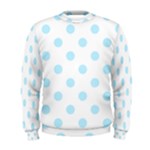 Polka Dots - Light Blue on White Men s Sweatshirt