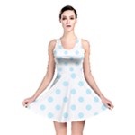 Polka Dots - Light Blue on White Reversible Skater Dress