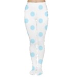 Polka Dots - Light Blue on White Women s Tights