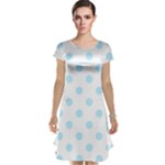 Polka Dots - Light Blue on White Cap Sleeve Nightdress