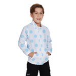 Polka Dots - Light Blue on White Wind Breaker (Kids)