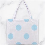Polka Dots - Light Blue on White Mini Tote Bag