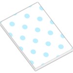 Polka Dots - Light Blue on White Large Memo Pads