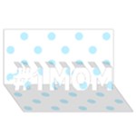 Polka Dots - Light Blue on White #1 MOM 3D Greeting Cards (8x4)