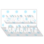 Polka Dots - Light Blue on White Congrats Graduate 3D Greeting Card (8x4)