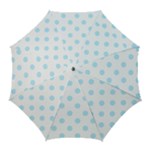 Polka Dots - Light Blue on White Golf Umbrella